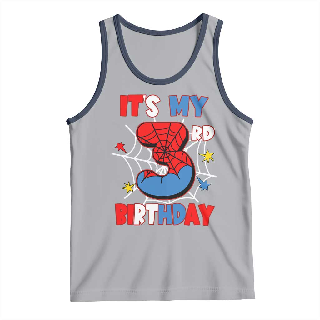 Spider Birthday Tank Top It's My 3rd Bday Party 3 Years Old Boy