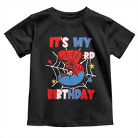 Spider Birthday Toddler T Shirt It's My 3rd Bday Party 3 Years Old Boy