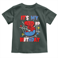 Spider Birthday Toddler T Shirt It's My 3rd Bday Party 3 Years Old Boy