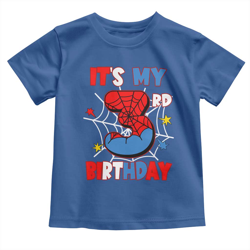 Spider Birthday Toddler T Shirt It's My 3rd Bday Party 3 Years Old Boy