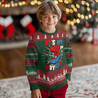 Spider Birthday Knitted Sweatshirt It's My 3rd Bday Party 3 Years Old Boy