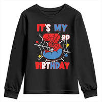 Spider Birthday Youth Sweatshirt It's My 3rd Bday Party 3 Years Old Boy