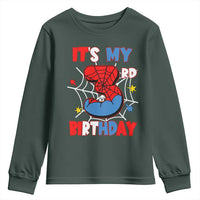 Spider Birthday Youth Sweatshirt It's My 3rd Bday Party 3 Years Old Boy