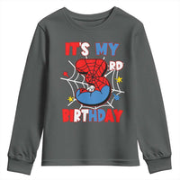 Spider Birthday Youth Sweatshirt It's My 3rd Bday Party 3 Years Old Boy