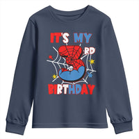 Spider Birthday Youth Sweatshirt It's My 3rd Bday Party 3 Years Old Boy