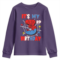 Spider Birthday Youth Sweatshirt It's My 3rd Bday Party 3 Years Old Boy