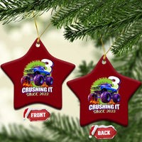 Monster Truck Birthday Ceramic Ornament 3 Years Old Boys Happy 3rd Bday Party - Wonder Print Shop