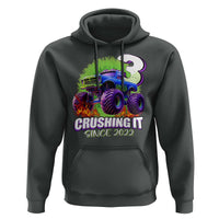 Monster Truck Birthday Hoodie 3 Years Old Boys Happy 3rd Bday Party