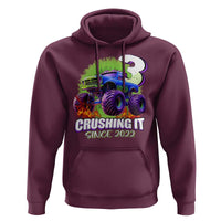 Monster Truck Birthday Hoodie 3 Years Old Boys Happy 3rd Bday Party