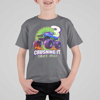 Monster Truck Birthday T Shirt For Kid 3 Years Old Boys Happy 3rd Bday Party