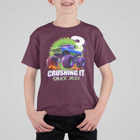 Monster Truck Birthday T Shirt For Kid 3 Years Old Boys Happy 3rd Bday Party