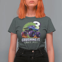 Monster Truck Birthday T Shirt For Women 3 Years Old Boys Happy 3rd Bday Party