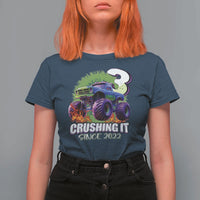 Monster Truck Birthday T Shirt For Women 3 Years Old Boys Happy 3rd Bday Party