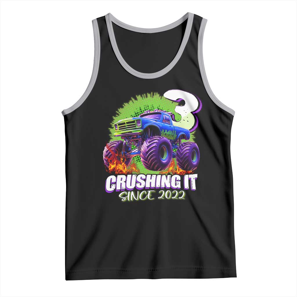 Monster Truck Birthday Tank Top 3 Years Old Boys Happy 3rd Bday Party