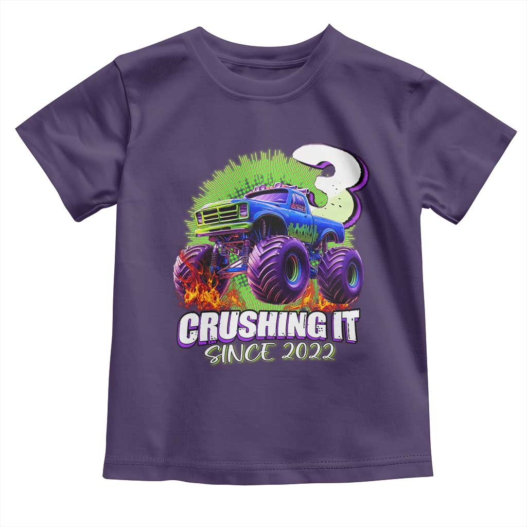 Monster Truck Birthday Toddler T Shirt 3 Years Old Boys Happy 3rd Bday Party