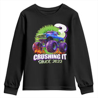 Monster Truck Birthday Youth Sweatshirt 3 Years Old Boys Happy 3rd Bday Party