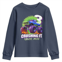 Monster Truck Birthday Youth Sweatshirt 3 Years Old Boys Happy 3rd Bday Party