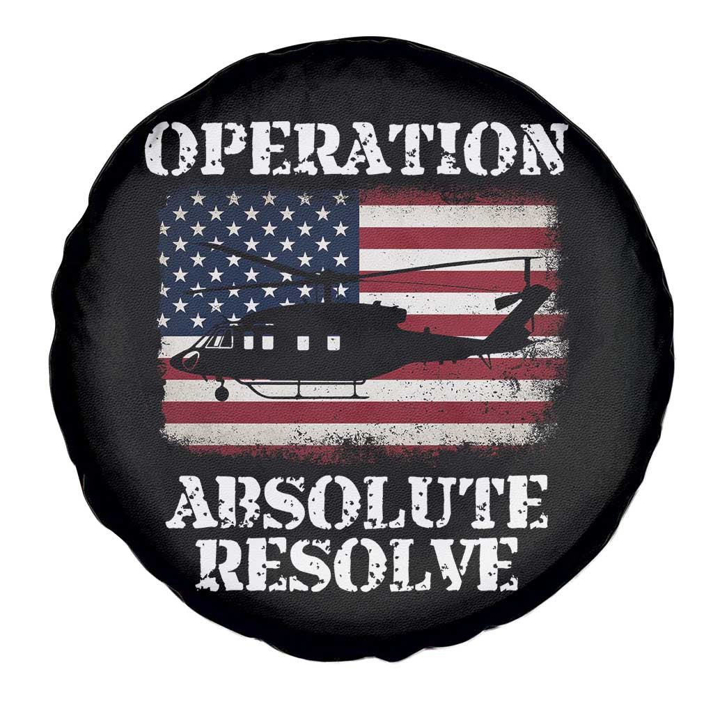 Operation Absolute Resolve Spare Tire Cover US Military Extraction Mission American Flag - Wonder Print Shop