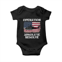 Operation Absolute Resolve Baby Onesie US Military Extraction Mission American Flag - Wonder Print Shop