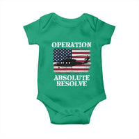Operation Absolute Resolve Baby Onesie US Military Extraction Mission American Flag - Wonder Print Shop