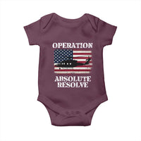 Operation Absolute Resolve Baby Onesie US Military Extraction Mission American Flag - Wonder Print Shop