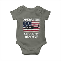 Operation Absolute Resolve Baby Onesie US Military Extraction Mission American Flag - Wonder Print Shop