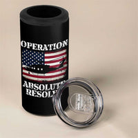 Operation Absolute Resolve 4 in 1 Can Cooler Tumbler US Military Extraction Mission American Flag - Wonder Print Shop