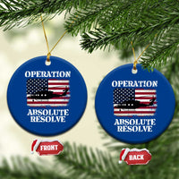 Operation Absolute Resolve Ceramic Ornament US Military Extraction Mission American Flag - Wonder Print Shop