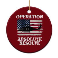 Operation Absolute Resolve Ceramic Ornament US Military Extraction Mission American Flag - Wonder Print Shop