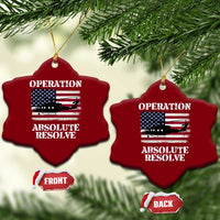 Operation Absolute Resolve Ceramic Ornament US Military Extraction Mission American Flag - Wonder Print Shop