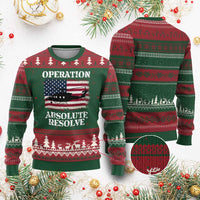 Operation Absolute Resolve Ugly Christmas Sweater US Military Extraction Mission American Flag - Wonder Print Shop