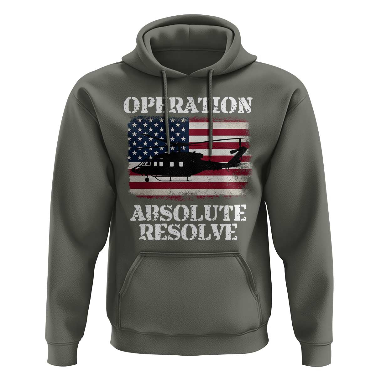 Operation Absolute Resolve Hoodie US Military Extraction Mission American Flag - Wonder Print Shop