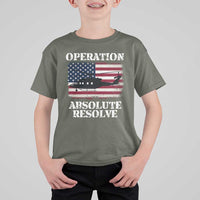 Operation Absolute Resolve T Shirt For Kid US Military Extraction Mission American Flag - Wonder Print Shop