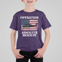Operation Absolute Resolve T Shirt For Kid US Military Extraction Mission American Flag - Wonder Print Shop