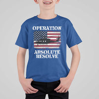 Operation Absolute Resolve T Shirt For Kid US Military Extraction Mission American Flag - Wonder Print Shop