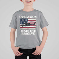 Operation Absolute Resolve T Shirt For Kid US Military Extraction Mission American Flag - Wonder Print Shop