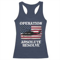 Operation Absolute Resolve Racerback Tank Top US Military Extraction Mission American Flag - Wonder Print Shop