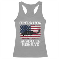 Operation Absolute Resolve Racerback Tank Top US Military Extraction Mission American Flag - Wonder Print Shop