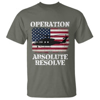 Operation Absolute Resolve T Shirt US Military Extraction Mission American Flag - Wonder Print Shop