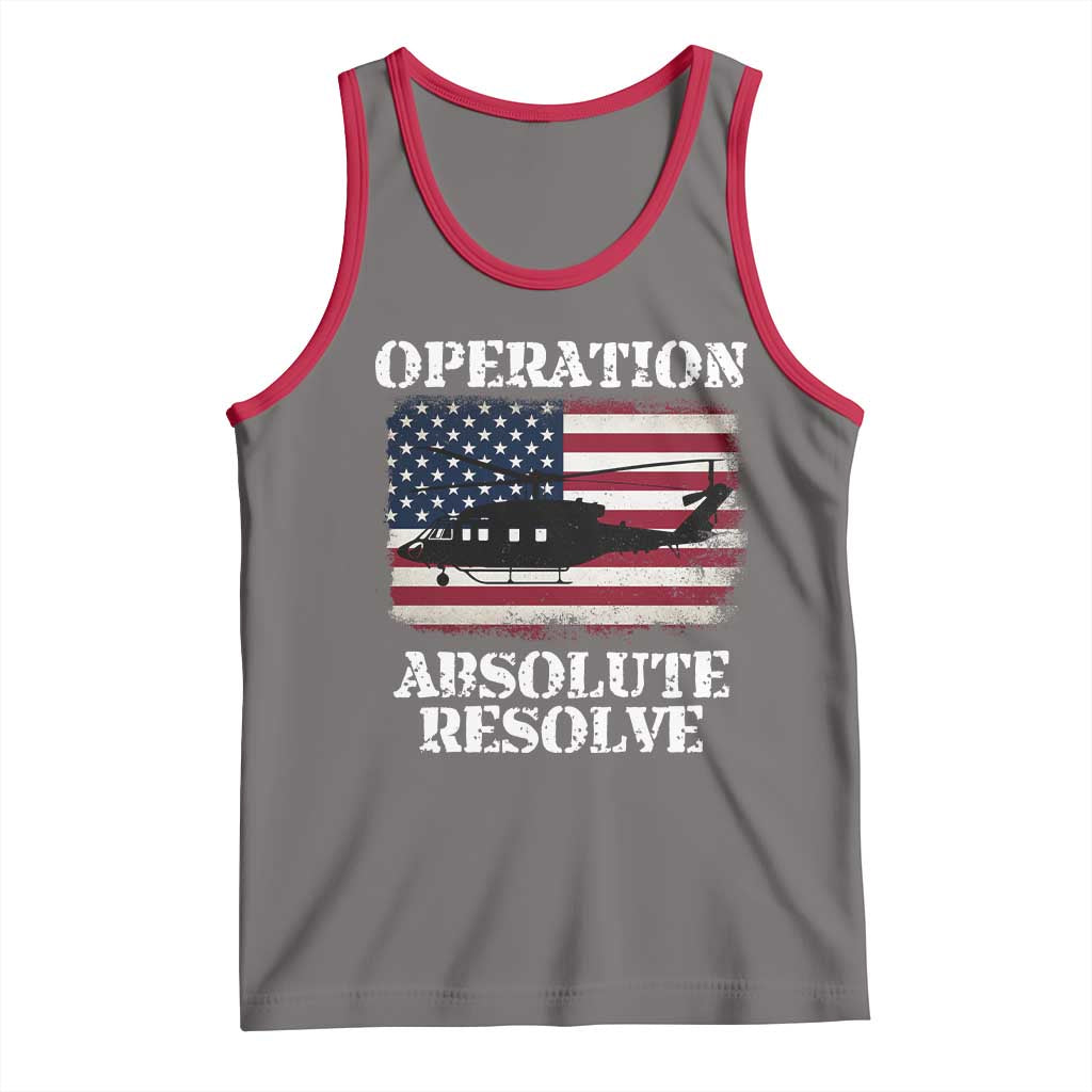 Operation Absolute Resolve Tank Top US Military Extraction Mission American Flag - Wonder Print Shop