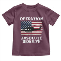 Operation Absolute Resolve Toddler T Shirt US Military Extraction Mission American Flag - Wonder Print Shop