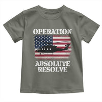 Operation Absolute Resolve Toddler T Shirt US Military Extraction Mission American Flag - Wonder Print Shop