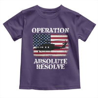 Operation Absolute Resolve Toddler T Shirt US Military Extraction Mission American Flag - Wonder Print Shop