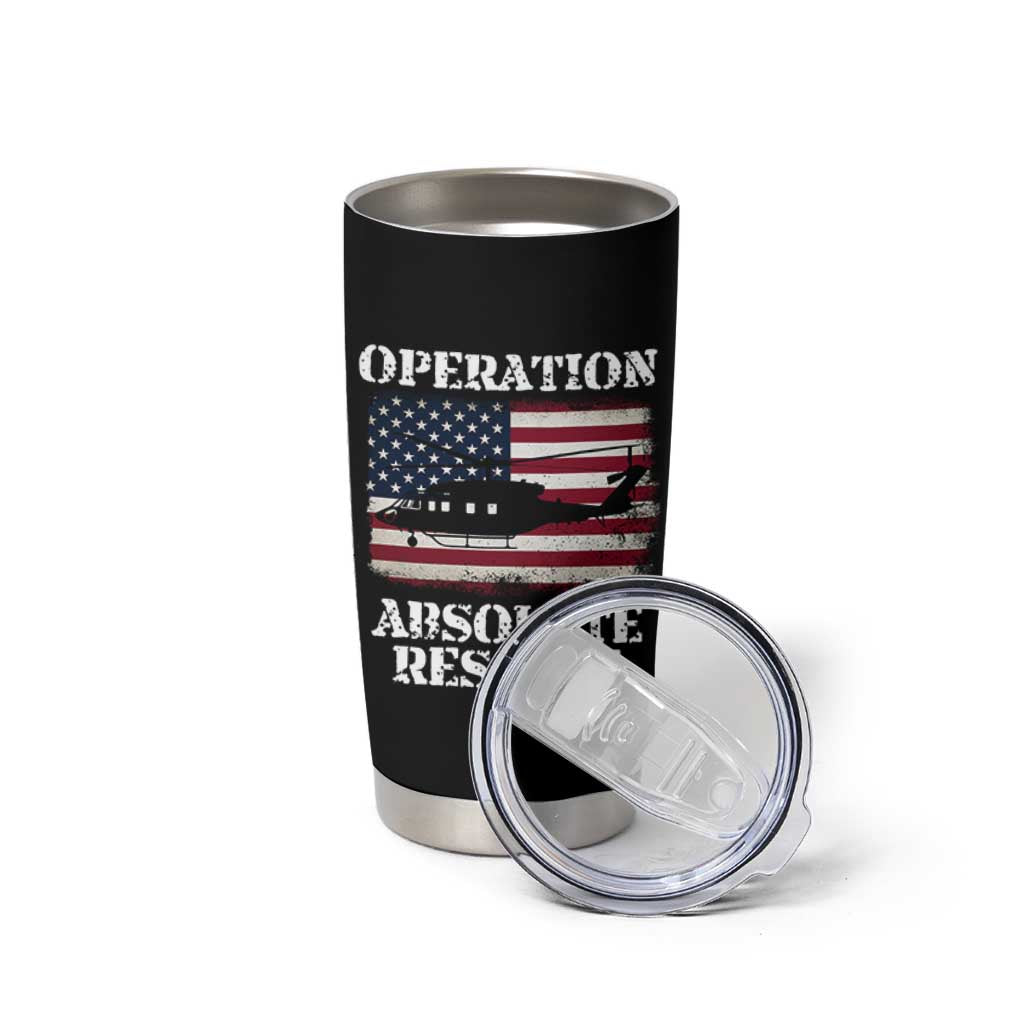 Operation Absolute Resolve Tumbler Cup US Military Extraction Mission American Flag - Wonder Print Shop