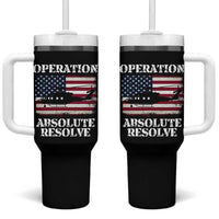 Operation Absolute Resolve Tumbler With Handle US Military Extraction Mission American Flag - Wonder Print Shop
