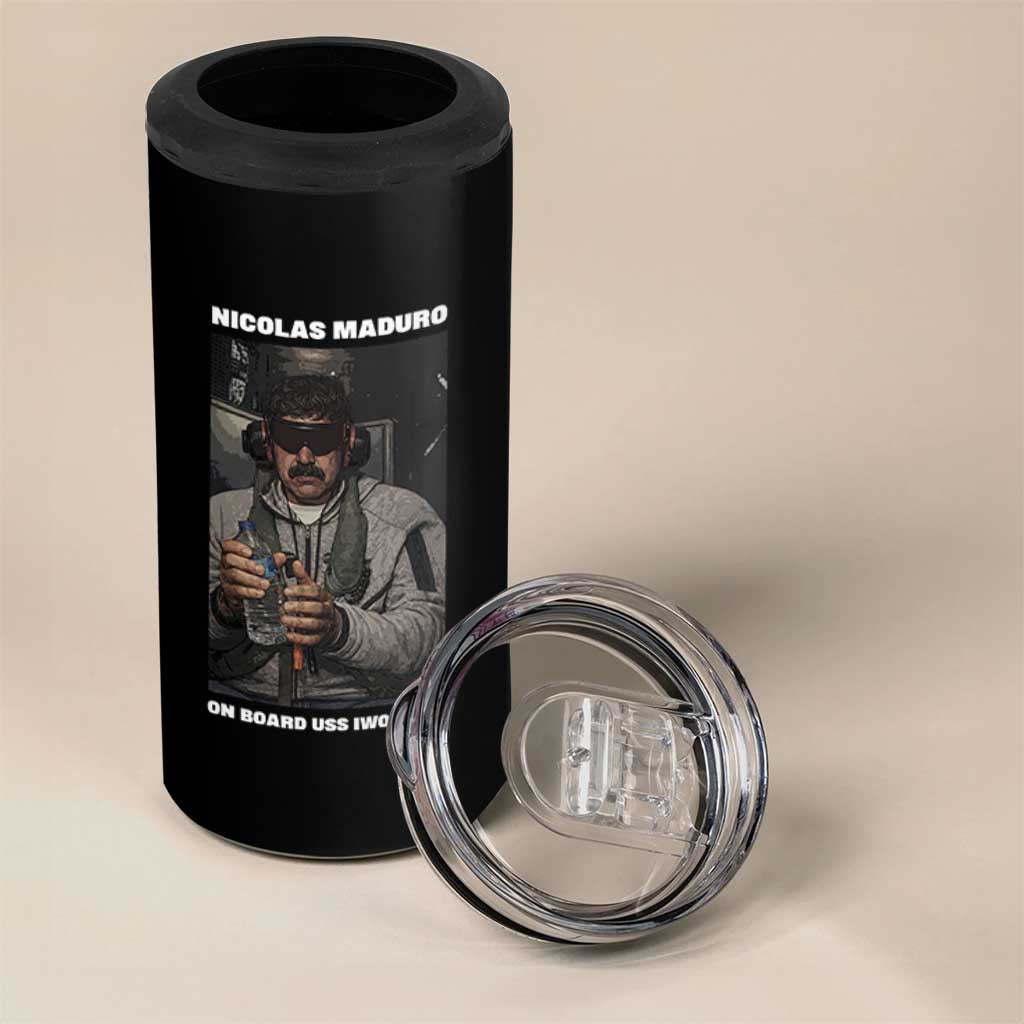 Maduro Captured Meme 4 in 1 Can Cooler Tumbler On Board USS Iwo Jima Political Satire - Wonder Print Shop