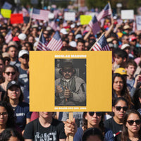 Maduro Captured Meme Protest Sign On Board USS Iwo Jima Political Satire