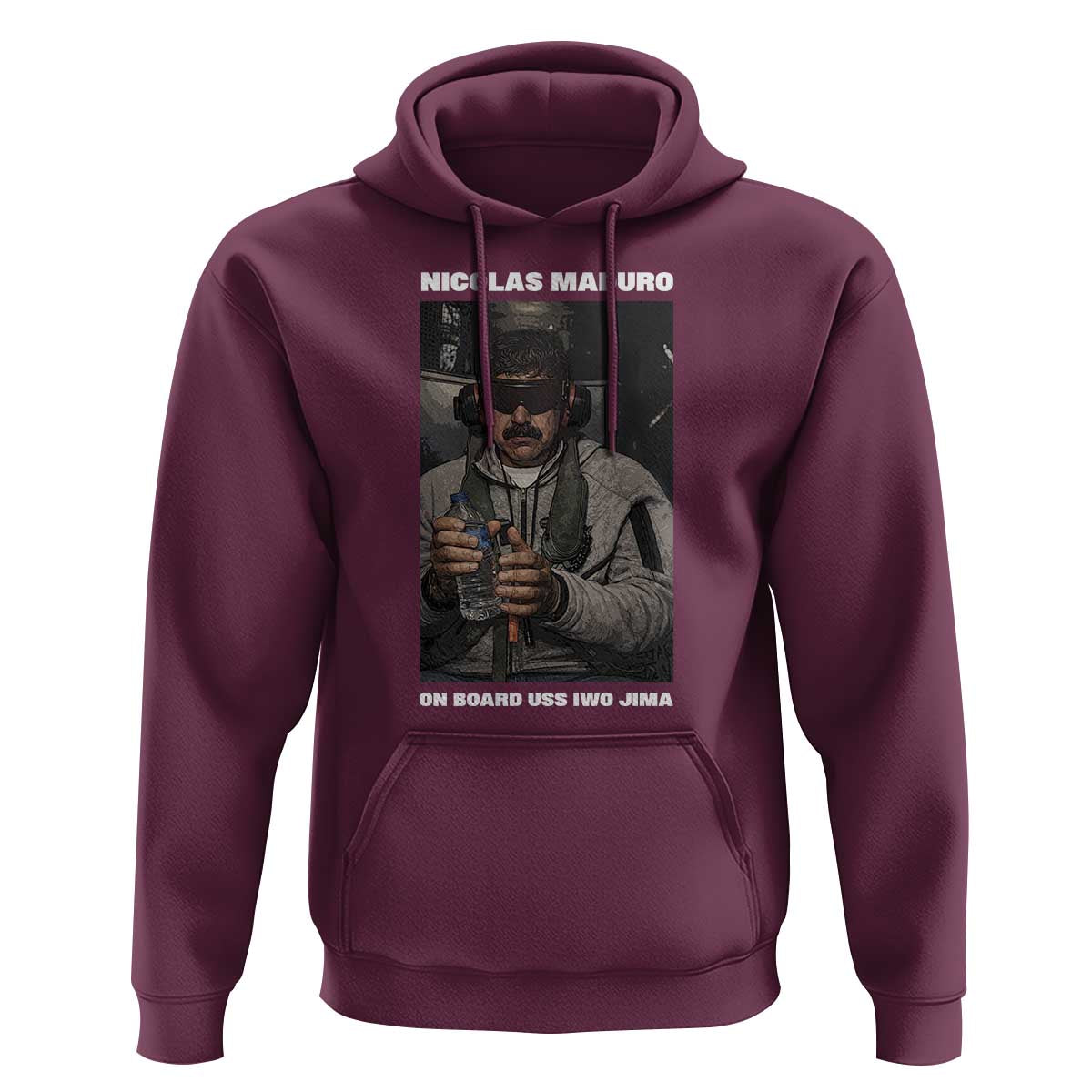 Maduro Captured Meme Hoodie On Board USS Iwo Jima Political Satire - Wonder Print Shop