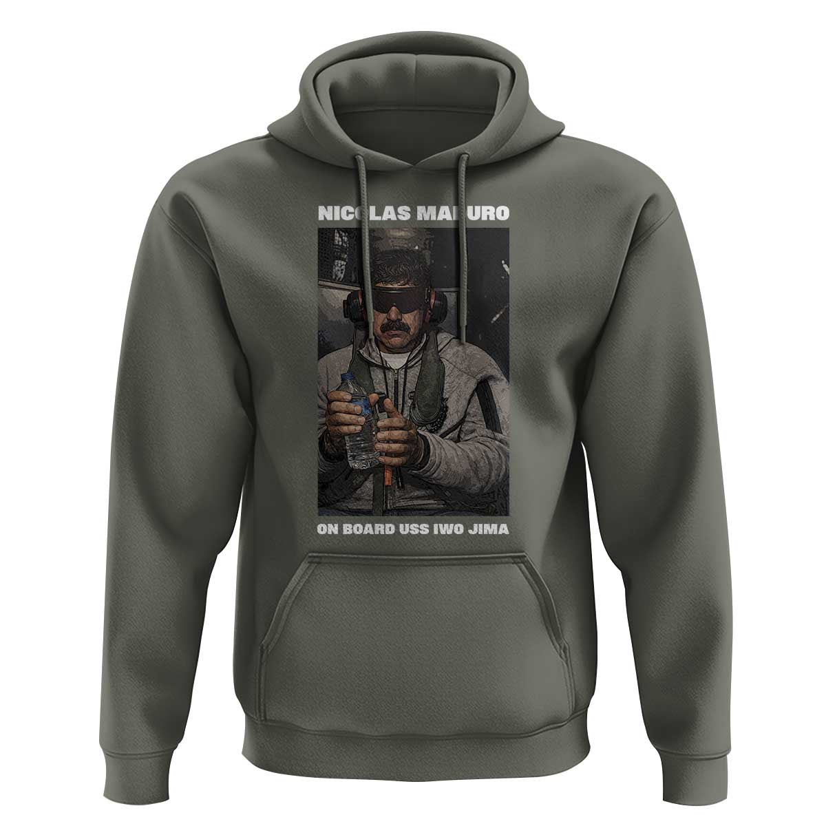 Maduro Captured Meme Hoodie On Board USS Iwo Jima Political Satire - Wonder Print Shop