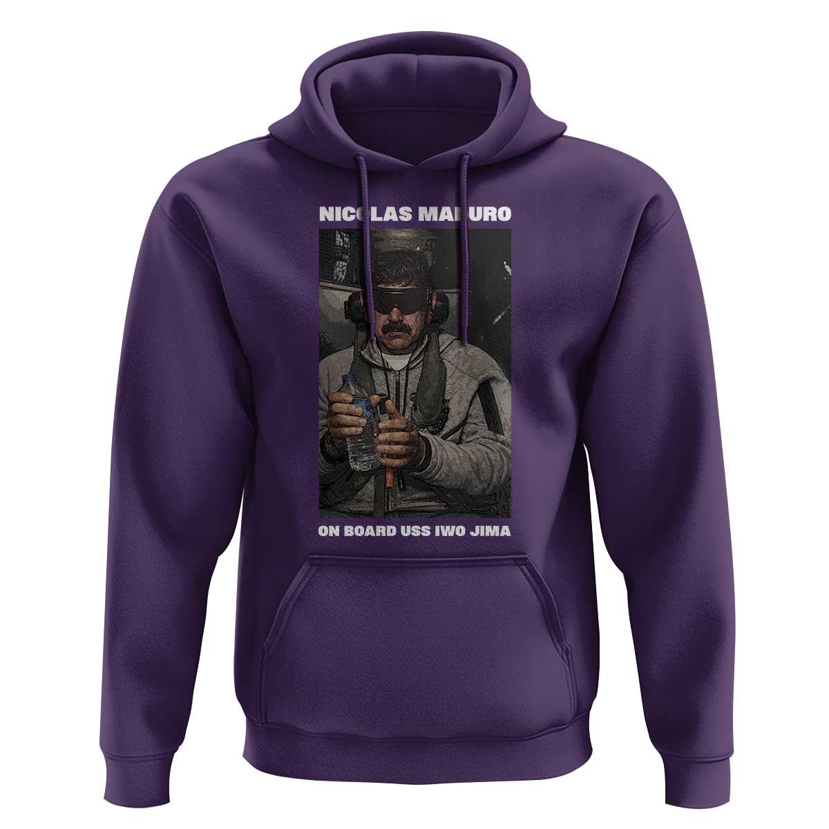 Maduro Captured Meme Hoodie On Board USS Iwo Jima Political Satire - Wonder Print Shop